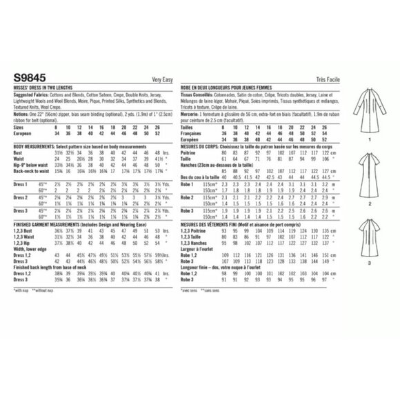 Simplicity Jiffy Pattern 9845 60s Vintage Dress 2 Lengths Plus Size 18-26 Retro - Picture 5 of 6